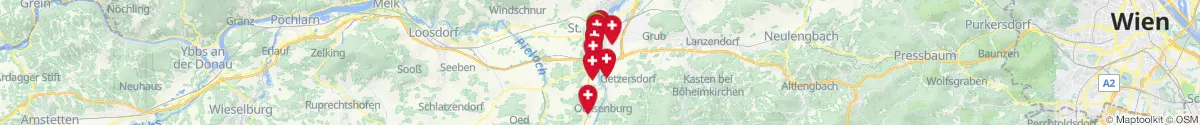 Kartenansicht für Apotheken-Notdienste in der Nähe von Pyhra (Sankt Pölten (Land), Niederösterreich)
